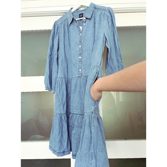 GAP Blue Denim Midi Dress - Picture 2 of 4